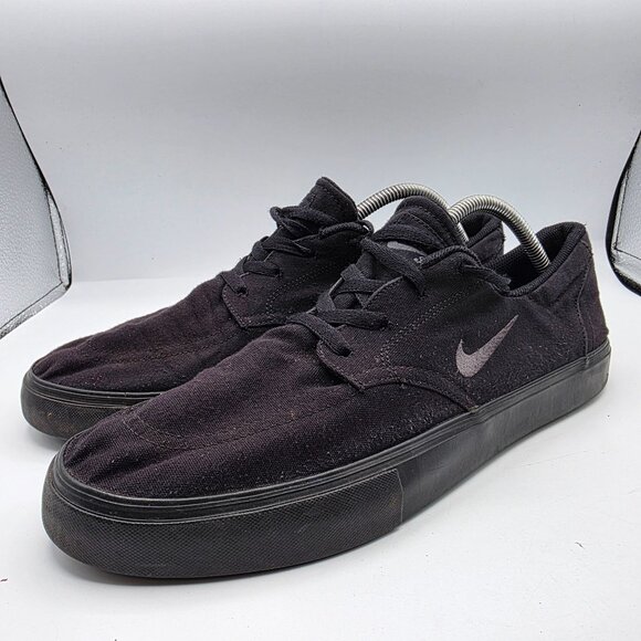 Nike SB Clutch Mens Size 12 Triple Black Skateboarding Shoes Casual Walking - Picture 3 of 15